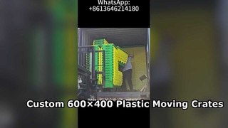 Pojemnik z dołączoną pokrywą o wymiarach 600 × 400 × 315 mm – wytrzymała plastikowa skrzynia z pokrywą dla logistyki