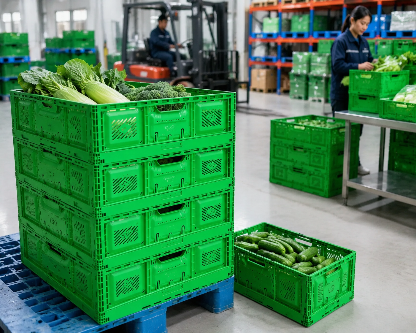Najnowsze blogi firmy Ewolucja opakowań świeżych produktów: Jak wentylowane składane skrzynki plastikowe wspierają nowoczesną logistykę rolniczą