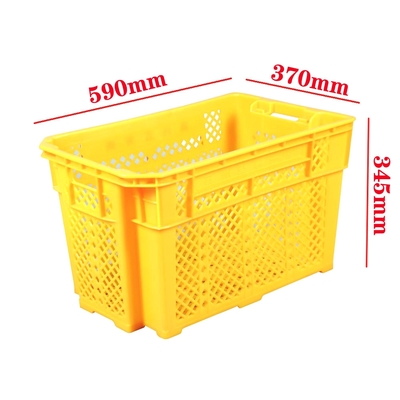 Żywność Koszyk plastikowy Skrzynka do przechowywania Skrzynka do przemieszczania się składany Skrzynka do przemieszczania się Plastic Fruit Crate 590x370x345mm