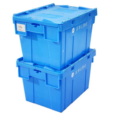 kupować Zestawialne, nieustawialne plastikowe skrzynki z przymocowanymi pokrywkami z całkiem zewnętrznym rozmiarem 400*300*260mm produkcja online