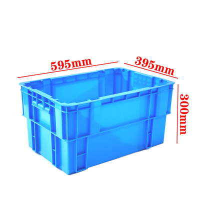 kupować Składane plastikowe skrzynki do przemieszczania się skrzynki przemysłowe skrzynki do produkcji tworzyw sztucznych 595x395x300mm produkcja online