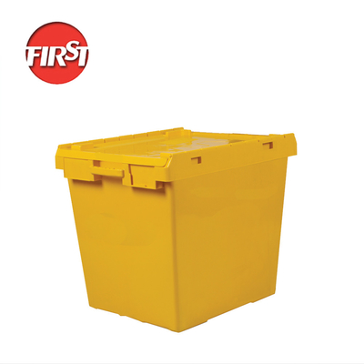 kupować FIRST Przemysłowy HDPP Tote Przymocowana pokrywa gniazdo plastikowe dla łatwego przechowywania i transportu produkcja online