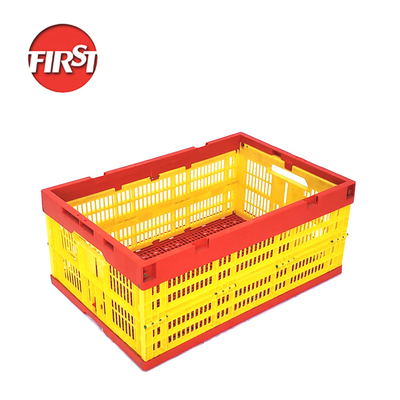 kupować Łuskowe składane skrzynki plastikowe do przechowywania składane kosze do przenoszenia 600*400*225mm produkcja online