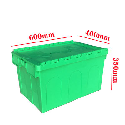 kupić 63L Plastikowa skrzynia transportowa z wieczkiem, niestandardowa, wielokrotnego użytku, producent skrzyń produkcja online