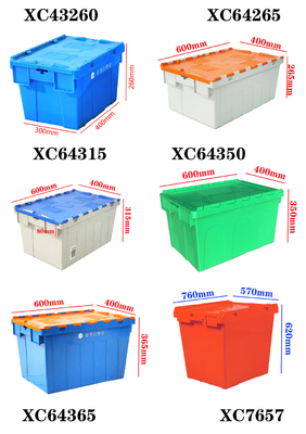 kupować Zestawialne, złączone z pokrywą kontenery, magazyn, magazyn, plastikowe pudełka przenośne, logistyka, wysyłki produkcja online