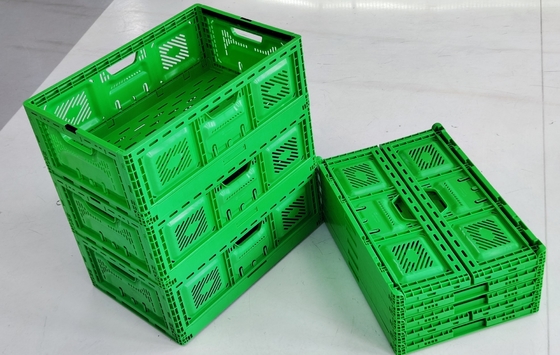 kupować 600*400mm 40L składany skrzynia plastikowa składany pojemnik siatka PP układający się magazyn produkcja online
