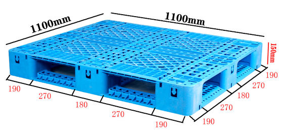 kupować Producent palet plastikowych 1100 × 1100 Wytrzymałe palety HDPE Dostosowanie OEM produkcja online