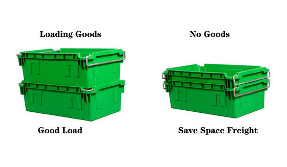 kupować Stackable Nestable Plastic Crate With Metal Handle Logistics Turnover Crate Reusable Logistics Container produkcja online
