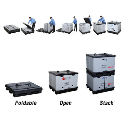 kupować Plastikowe składane pudełko na palety 1200*1000mm PP składane w składzie magazynowym Automotive Pp Sleeve Box produkcja online