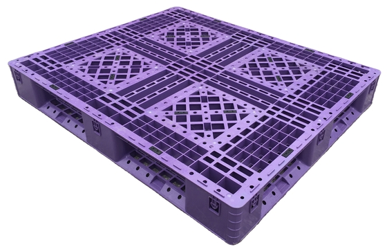 Zestawialne niebieskie palety z tworzyw sztucznych 1200x1000mm 4 wejścia w jedną stronę