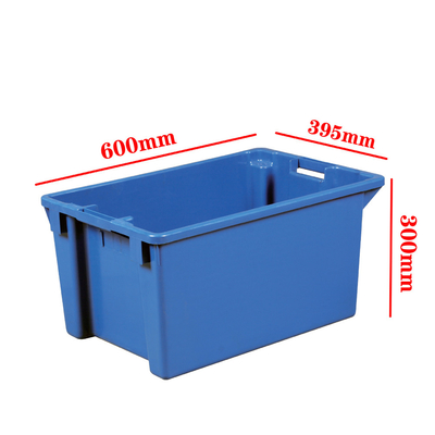 600x400x300mm Plastykowe skrzynki magazynowe prostokątne, stałe, niestabilne skrzynki