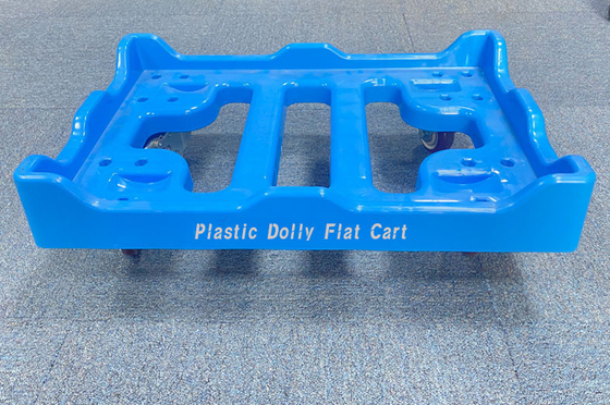 Plastikowy wózek do skrzyń transportowych, sztaplowany, przemysłowy, magazynowy